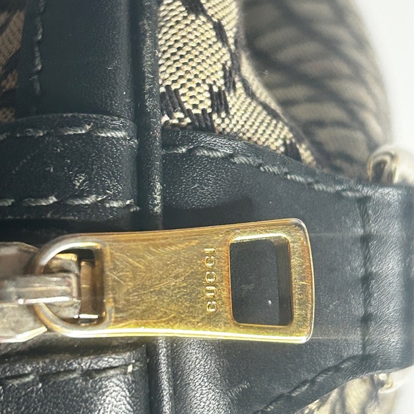 Gucci Diamante Boston Crossbody Canvas Leather Bag - Picture 11 of 14